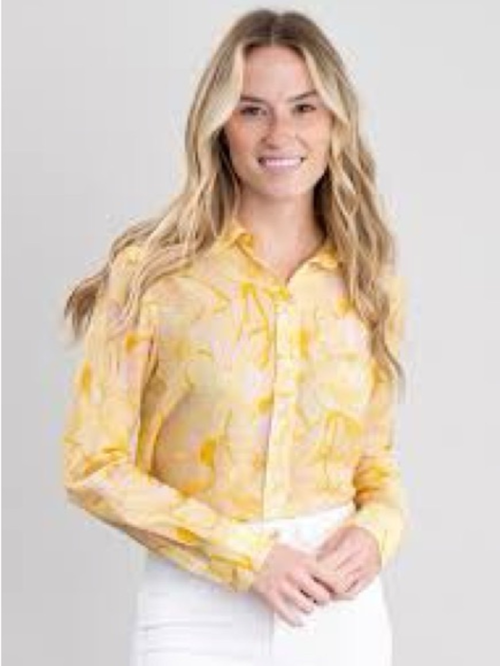 GANT Silk Cotton Floral Long Sleeve Button Down Shirt Bodysuit US 4